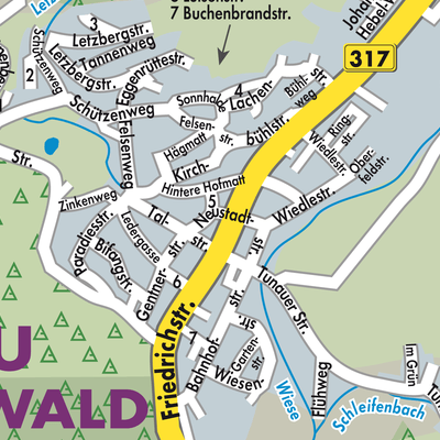 Stadtplan Schönau im Schwarzwald