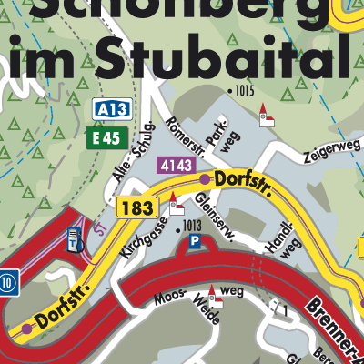 Stadtplan Schönberg im Stubaital