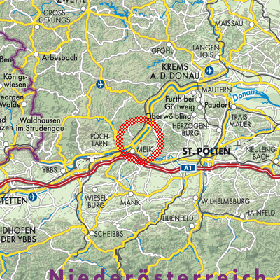 Landkarte Schönbühel-Aggsbach