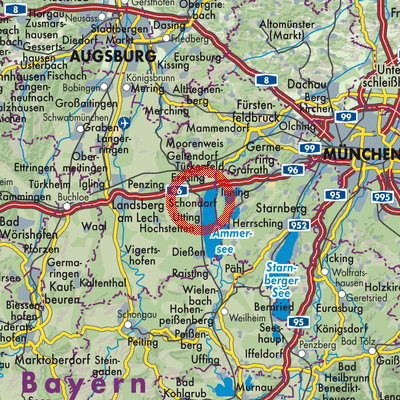 Landkarte Schondorf a.Ammersee (VGem)