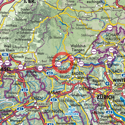 Landkarte Schwaderloch