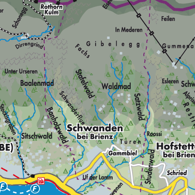 Übersichtsplan Schwanden bei Brienz