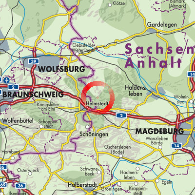 Landkarte Schwanefeld