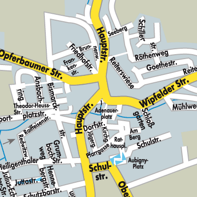 Stadtplan Schwanfeld (VGem)