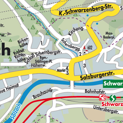 Stadtplan Schwarzach im Pongau
