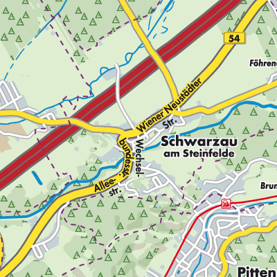 Übersichtsplan Schwarzau am Steinfeld