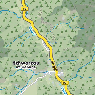 Übersichtsplan Schwarzau im Gebirge