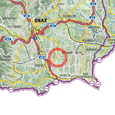 Landkarte Schwarzautal