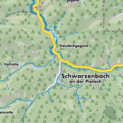 Übersichtsplan Schwarzenbach an der Pielach