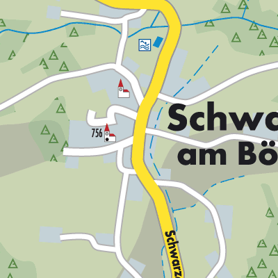 Stadtplan Schwarzenberg am Böhmerwald