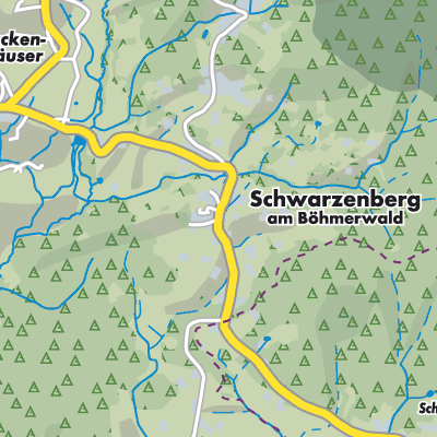 Übersichtsplan Schwarzenberg am Böhmerwald