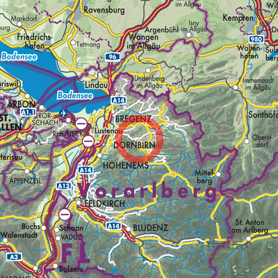 Landkarte Schwarzenberg