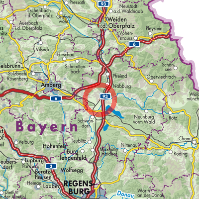 Landkarte Schwarzenfeld (VGem)