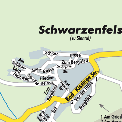 Stadtplan Schwarzenfels
