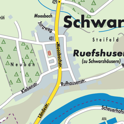 Stadtplan Schwarzhäusern