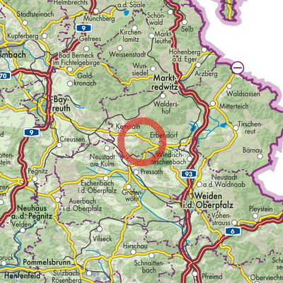 Landkarte Schweißenreuth