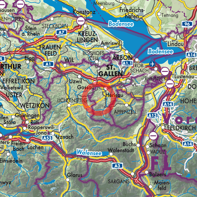 Landkarte Schwellbrunn