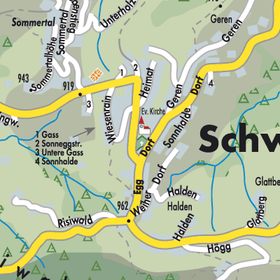 Stadtplan Schwellbrunn