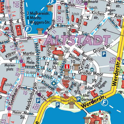 Stadtplan Schwerin