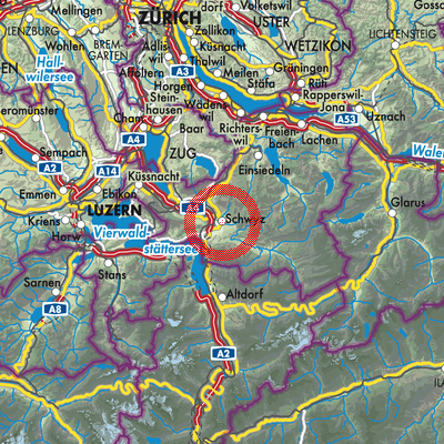 Landkarte Schwyz