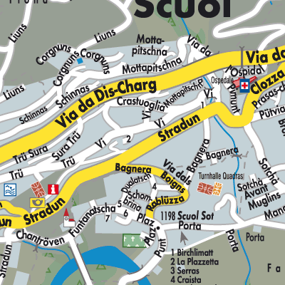 Stadtplan Scuol