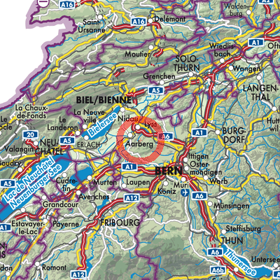 Landkarte Seedorf (BE)