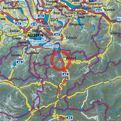 Landkarte Seedorf (UR)