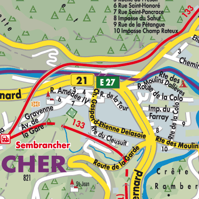 Stadtplan Sembrancher