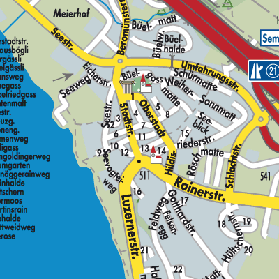 Stadtplan Sempach