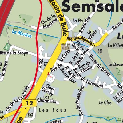 Stadtplan Semsales