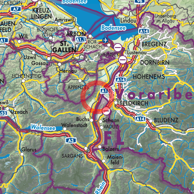 Landkarte Sennwald