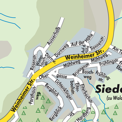 Stadtplan Siedelsbrunn