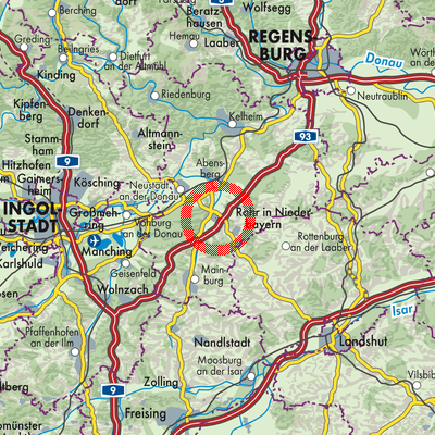 Landkarte Siegenburg (VGem)