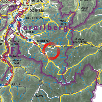 Landkarte Silbertal