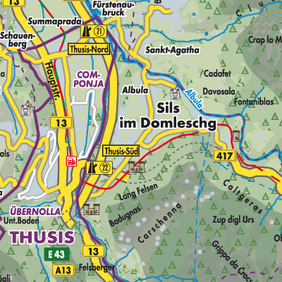 Übersichtsplan Sils im Domleschg