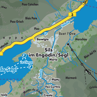 Übersichtsplan Sils im Engadin/Segl