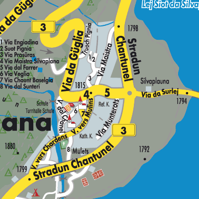 Stadtplan Silvaplana