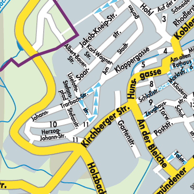 Stadtplan Simmern/Hunsrück