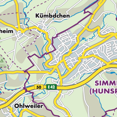 Übersichtsplan Simmern/Hunsrück