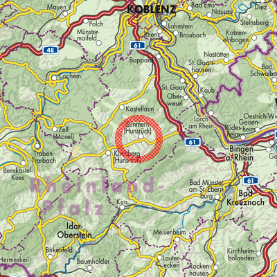Landkarte Simmern-Rheinböllen