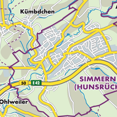 Übersichtsplan Simmern-Rheinböllen