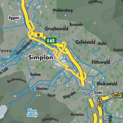 Simplon - Stadtpläne und Landkarten