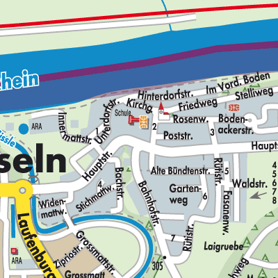 Stadtplan Sisseln