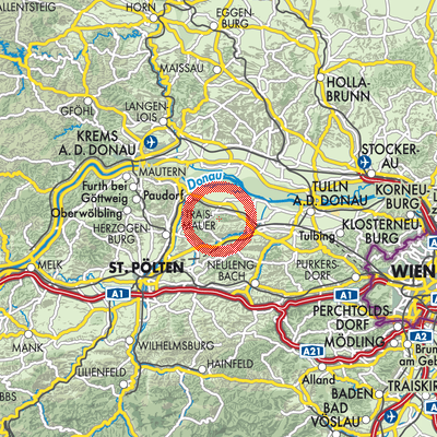 Landkarte Sitzenberg-Reidling