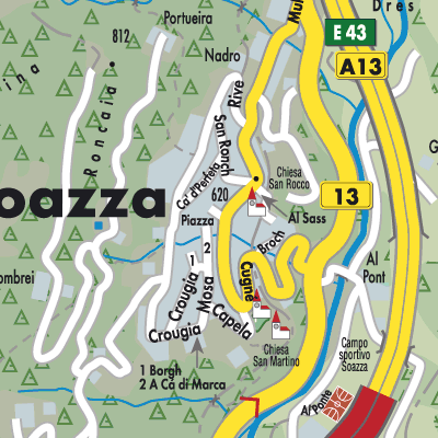 Stadtplan Soazza