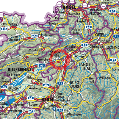 Landkarte Solothurn