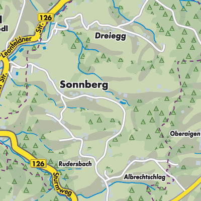 Übersichtsplan Sonnberg im Mühlkreis