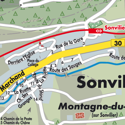 Stadtplan Sonvilier