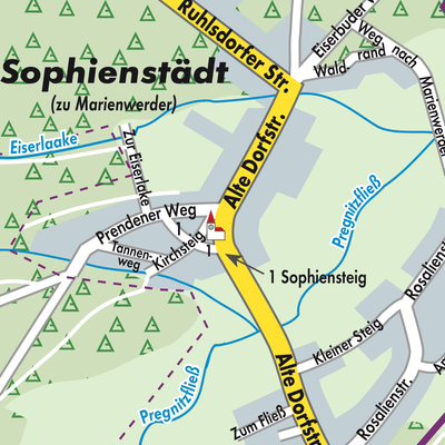 Stadtplan Sophienstädt