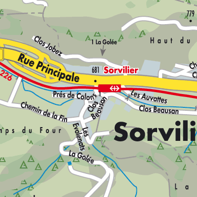 Stadtplan Sorvilier